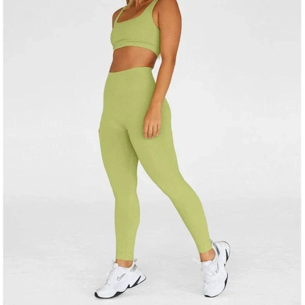 Set Active Sculptflex Seamless High Rise Leggings Kiwi Green Color Size L
